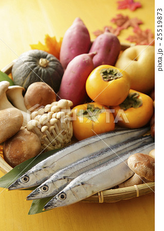 秋の食材 イメージの写真素材