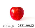 Red apple with drops  on white 25519982