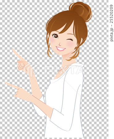 指差し 若い女性 ポーズ 指差し 若い女性 ポーズ 25520209