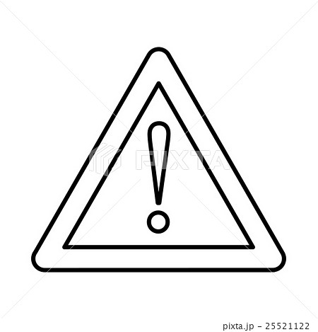 Warning attention sign with exclamation mark icon 25521122