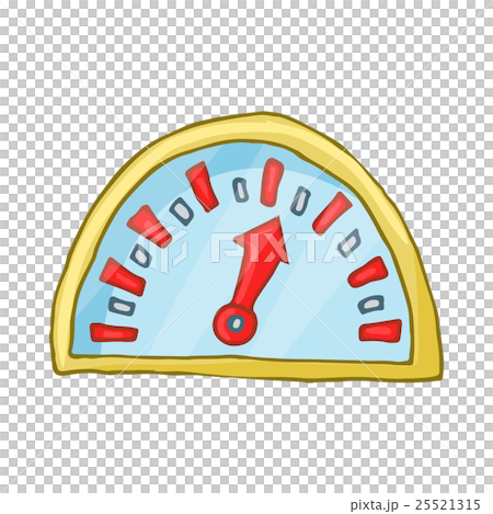 Speedometr icon, cartoon style 25521315