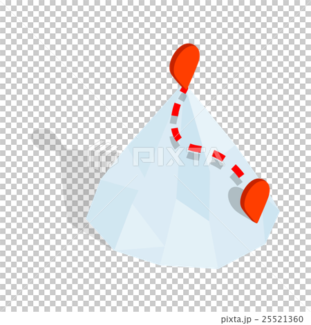 Mountains with gps pin icon, isometric 3d style 25521360