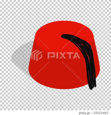 Turkish hat, fez icon, isometric 3d 