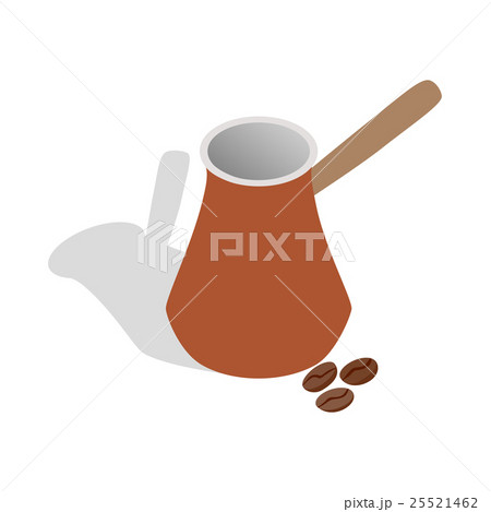 Cezve for coffee and coffee beans icon Cezve for coffee and coffee beans icon 25521462
