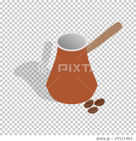 Cezve for coffee and coffee beans icon Cezve for coffee and coffee beans icon 25521462