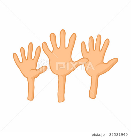 Open empty raising hands to ask for something icon 25521949