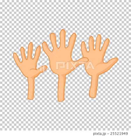 Open empty raising hands to ask for something icon 25521949