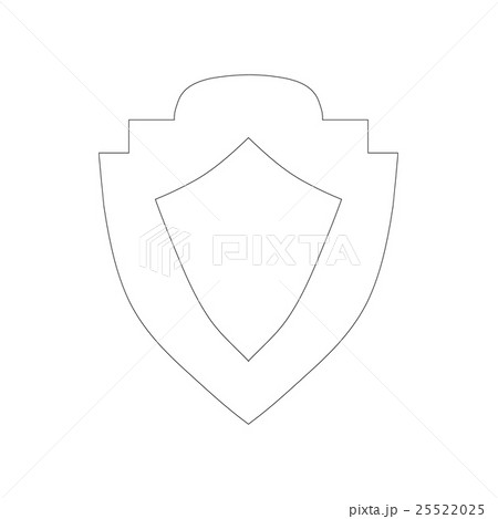 Shield icon, outline style 25522025