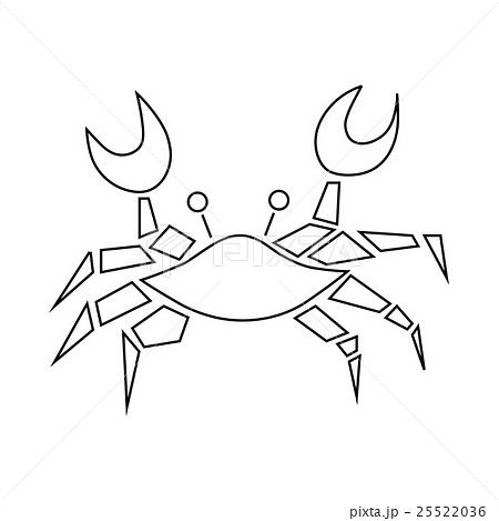 Crab icon, outline style Crab icon, outline style 25522036