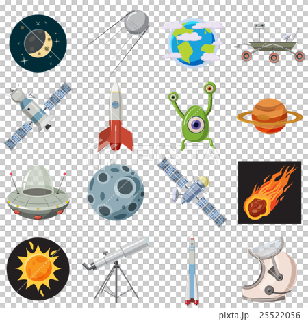 Space icons set, cartoon style Space icons set, cartoon style 25522056