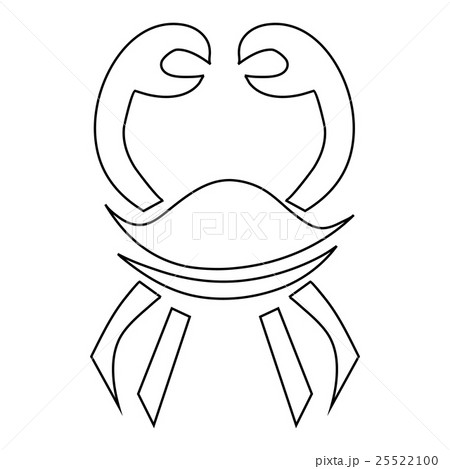 Crab icon, outline style Crab icon, outline style 25522100