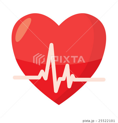 Heartbeat icon in cartoon style Heartbeat icon in cartoon style 25522101