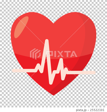 Heartbeat icon in cartoon style Heartbeat icon in cartoon style 25522101