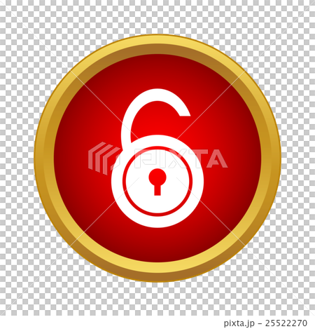 Unlock icon, simple style 25522270