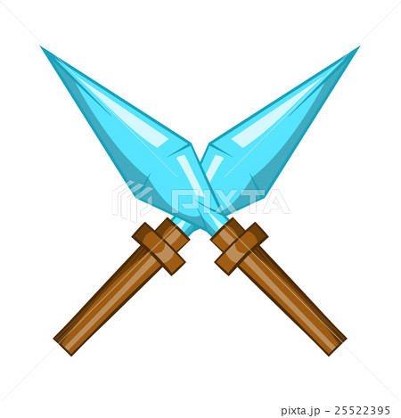 Kunai ninja throwing dagger icon, cartoon style Kunai ninja throwing dagger icon, cartoon style 25522395
