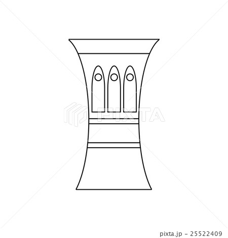 Darbuka, percussive musical instrument icon Darbuka, percussive musical instrument icon 25522409