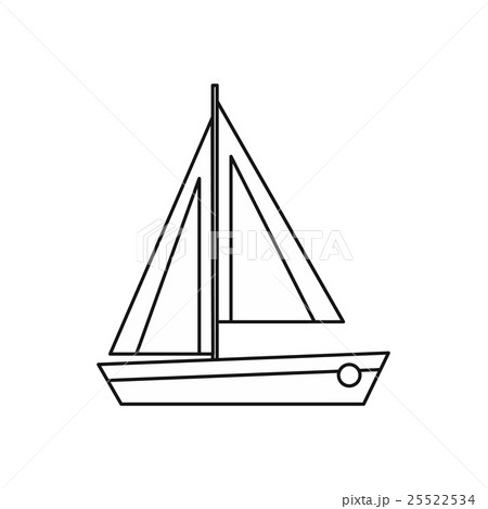 Small boat icon, outline style 25522534