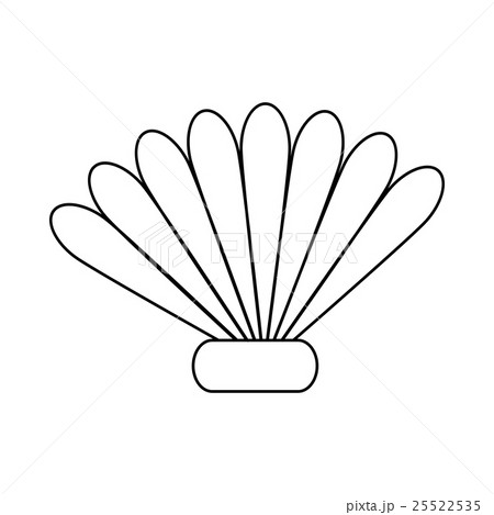 Seashell icon in outline style 25522535