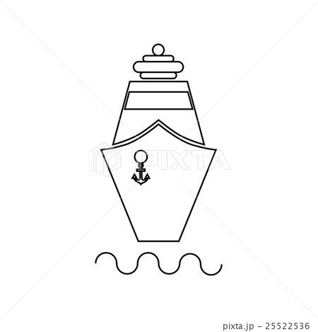 Ship icon in outline style 25522536