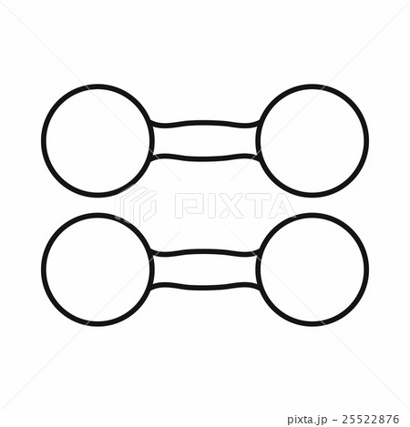 Pair of dumbbells icon, outline style 25522876