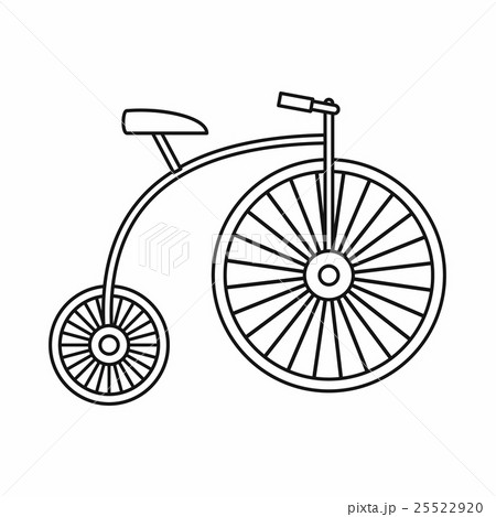 Penny-farthing icon, outline style Penny-farthing icon, outline style 25522920