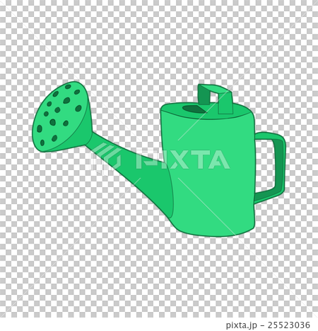 Green watering can icon, cartoon style Green watering can icon, cartoon style 25523036