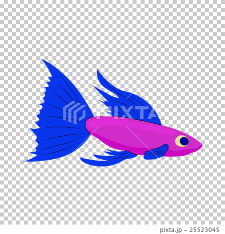 Small purple fish icon, cartoon style Small purple fish icon, cartoon style 25523045
