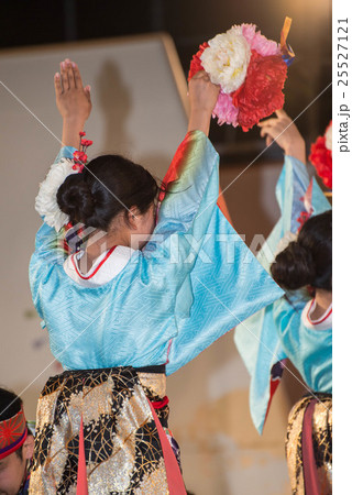 土佐の夏 よさこい祭りは楽しい よさこい２０１６ 前夜祭 8月9日 高知市中央公園の写真素材