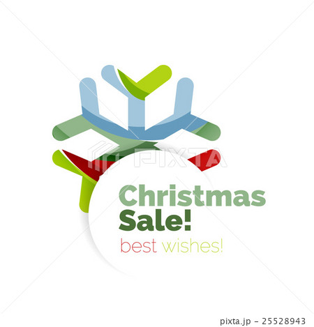 Christmas and New Year geometric banner with text 25528943