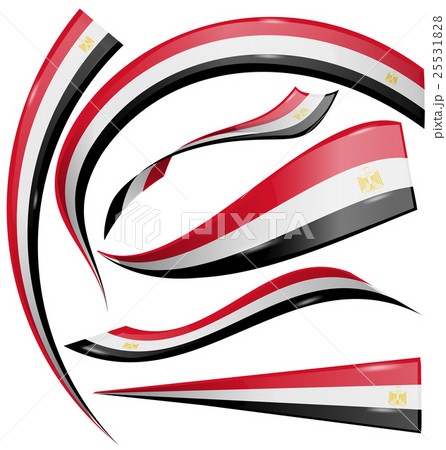 egypt flag set isolated on white background egypt flag set isolated on white background 25531828