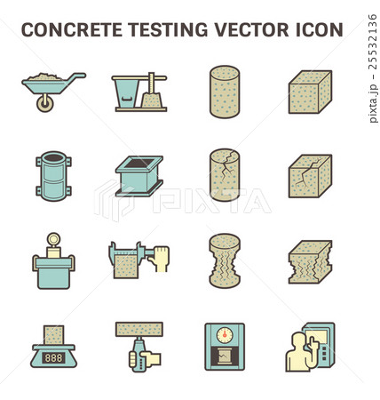 Concrete testing icon 25532136