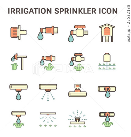Irrigation sprinkler icon 25532138