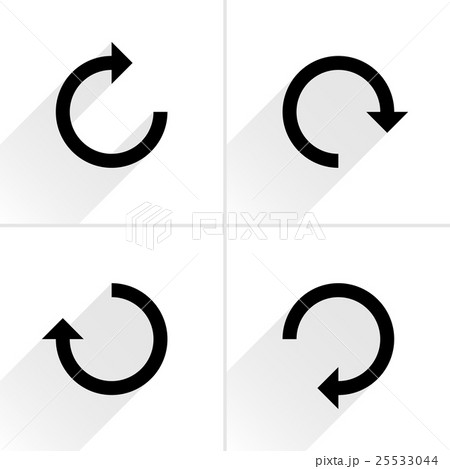 Black arrow sign refresh, rotation, reload icon Black arrow sign refresh, rotation, reload icon 25533044