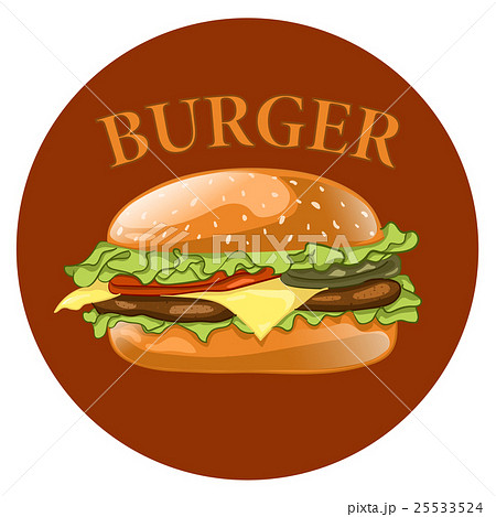 Burger. Cheeseburger vector illustration.Hamburger Burger. Cheeseburger vector illustration.Hamburger 25533524