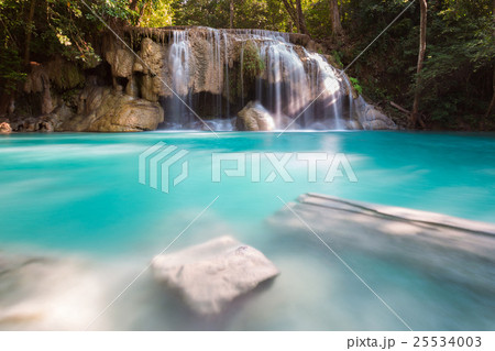 Natural blue stream waterfall, in natural Natural blue stream waterfall, in natural 25534003