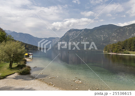 Bohinj Lake landscape and Julian Alps, Slovenia. 25536615