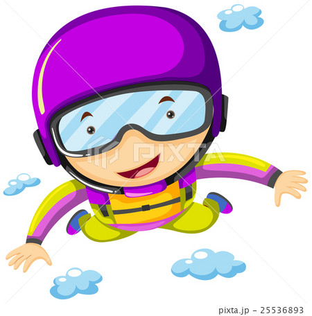 Person doing sky diving in the sky 25536893