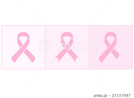 Vector Pink ribbons set of breast cancer on an Vector Pink ribbons set of breast cancer on an 25537097