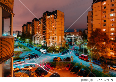 Multi-story houses evening Multi-story houses evening 25537919