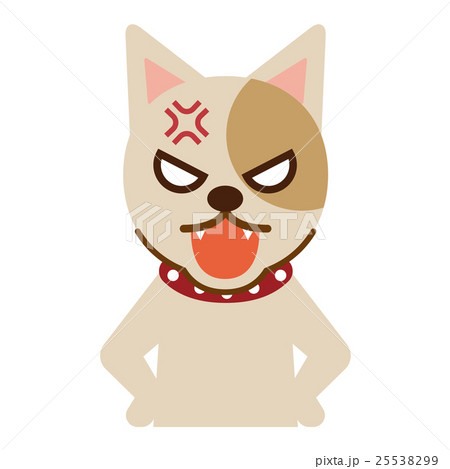 怒る犬のイラスト素材