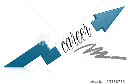 Blue arrow with career word Blue arrow with career word 25538730