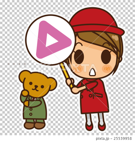 オンナノコ 案内係(赤) 三角 オンナノコ 案内係(赤) 三角 25539958