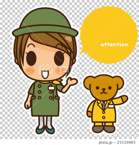 オンナノコ 案内係(緑) 左手 25539965