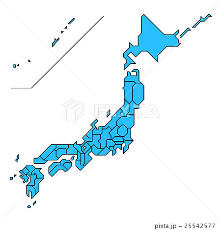 シンプルな日本略地図 01のイラスト素材