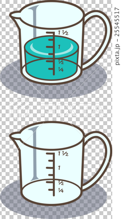 計量カップ分数のイラスト素材