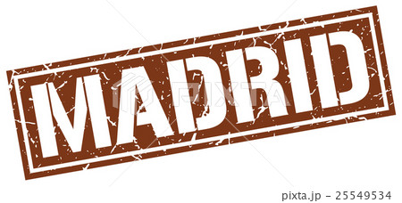 Madrid brown square stamp 25549534