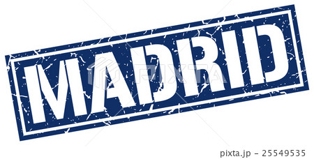 Madrid blue square stamp 25549535