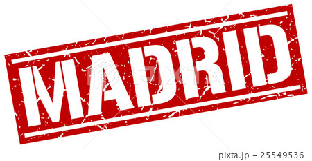 Madrid red square stamp 25549536