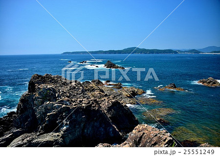 東北・三陸・碁石海岸　碁石岬展望台から眺める広田半島 25551249