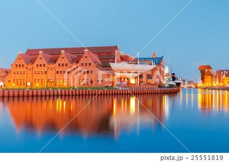 Gdansk. Central embankment at night. Gdansk. Central embankment at night. 25551819